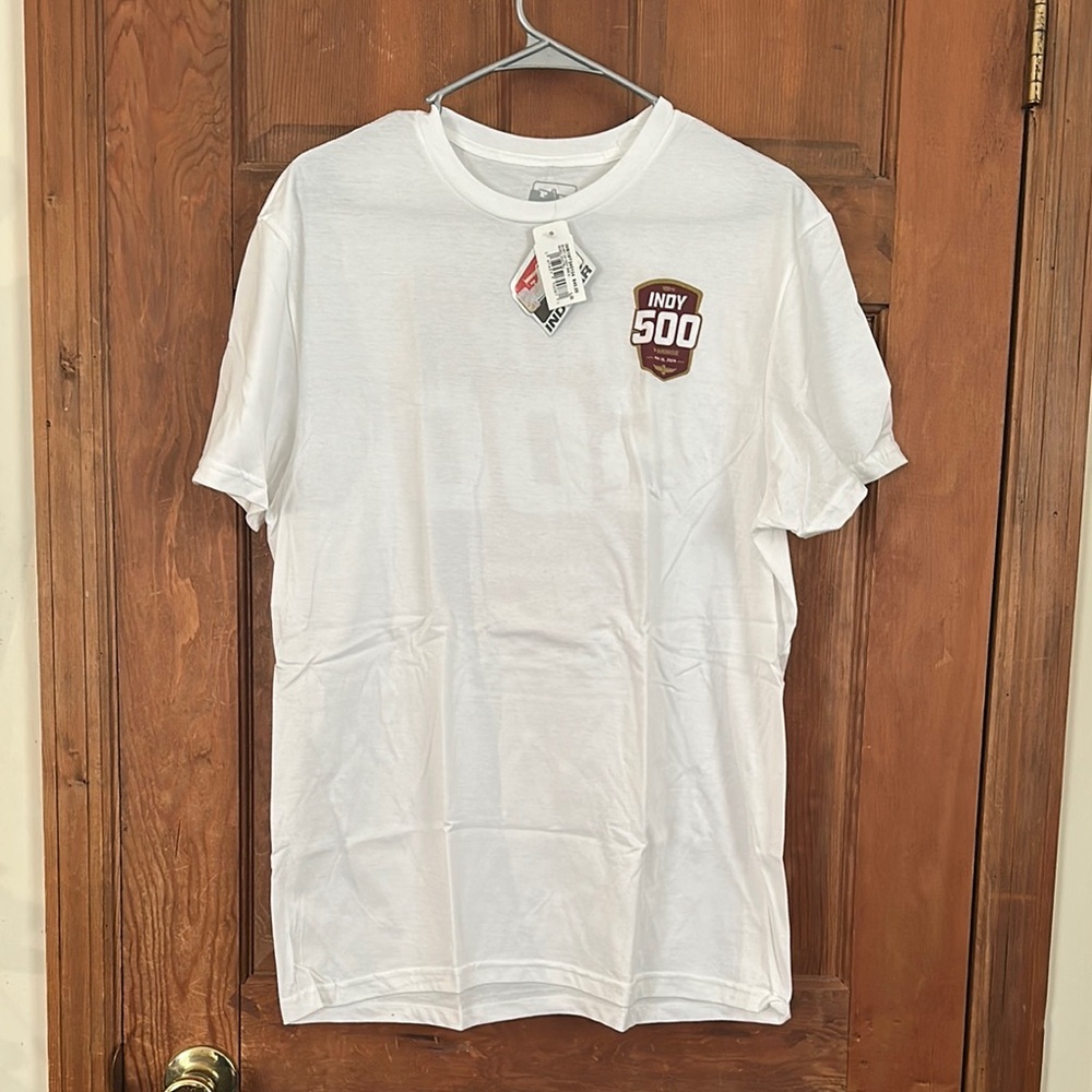 Indy 500 White 2 sided Graphic T-Shirt Size Large
